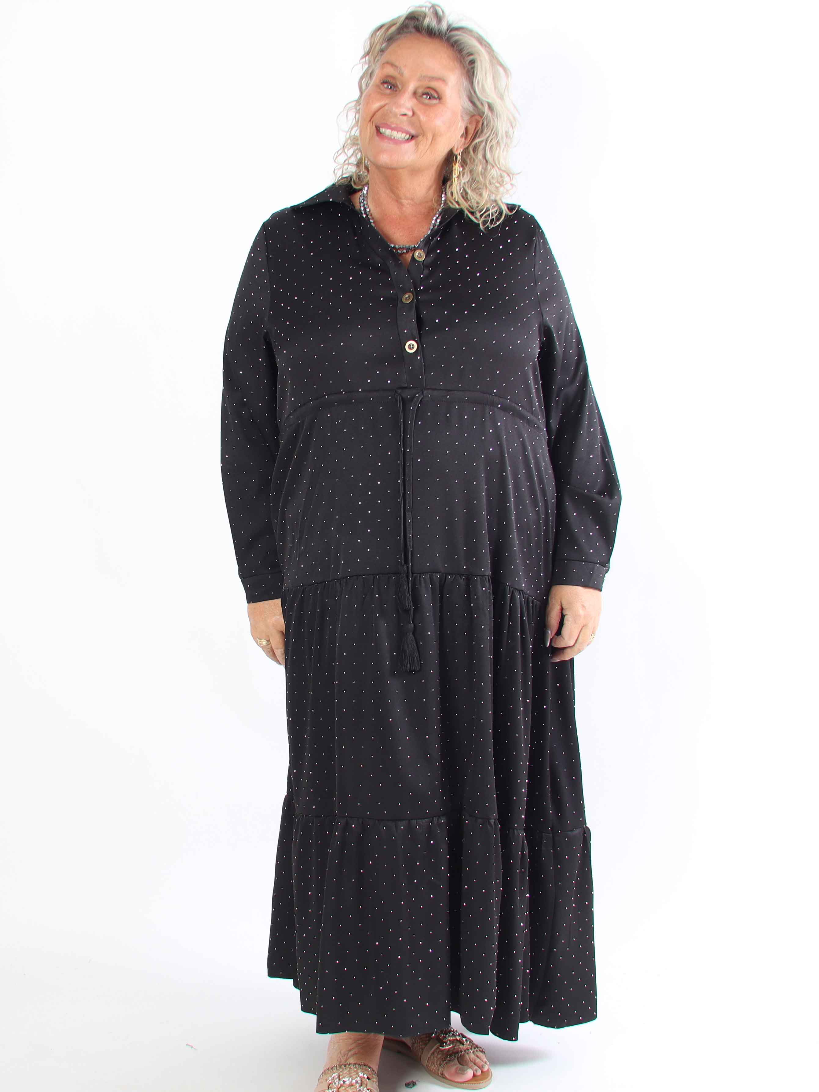 Starlight - Plus size-klänning med lager-på-lager-look utsmyckad med volanger